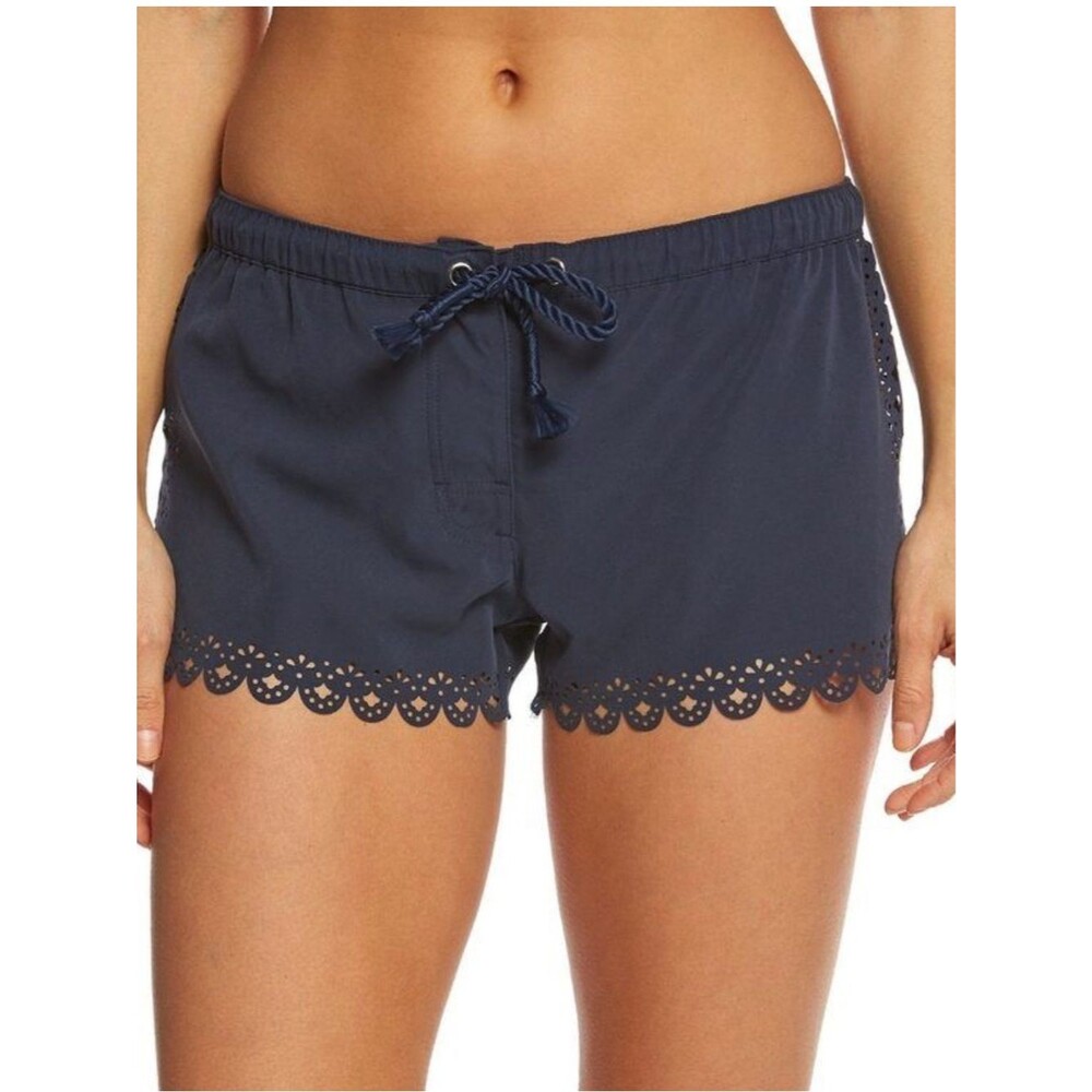 Seafolly Indigo Blue Laser Cut Bella Boardshort Sz M